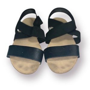 Black strap sandals Size 7